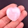 10pcs Natural Heart Shaped Cute Rose Quartz Natural Palm True Gem Set Spiritual Energy Balance