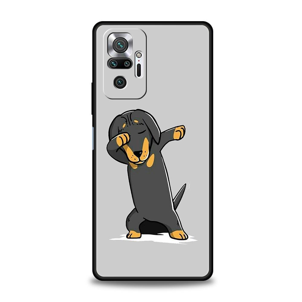 Dachshund Sausage Dog Phone Case For Xiaomi Redmi Note 14 13 5G 10 11 12 Pro Plus 4G 14C 13C 12C 10C Black Cover