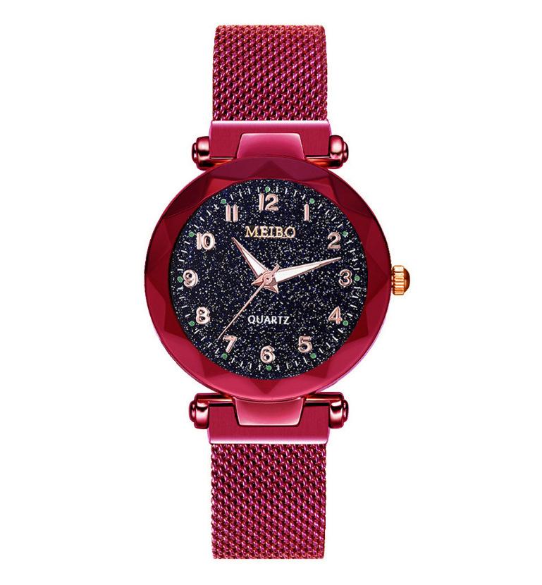 Watch Women'S Luminous Digital Starry Sky Surface Magnet Quartz Casual Women'S Watch