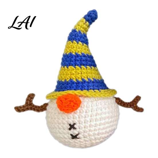 Soft Yarn Craft Decorations Handmade Crochet Christmas Animal Ornament Cute Hanging for Charming Girl Style Ornaments Car Rearview Mirror Bag