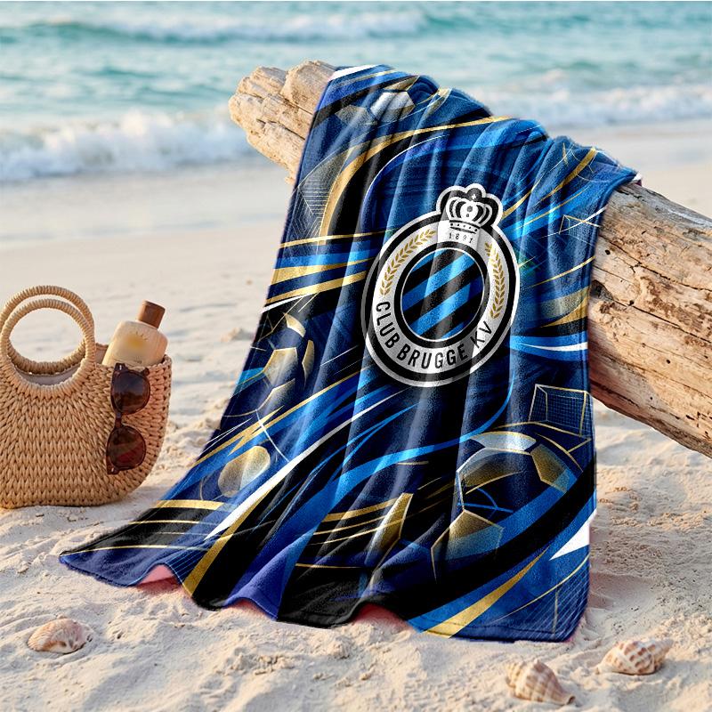 Asciugamano da Spiaggia in Microfibra Club Brugge FC Asciugatura Rapida Assorbente Grande Asciugamano per Spiaggia Nuoto Viaggio