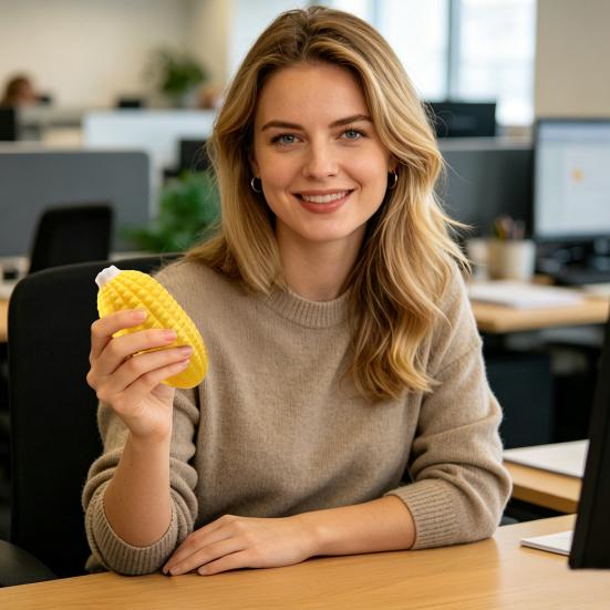 Sensory Squeeze Toys Fake Pineapple Bread Toy Stress Relief Realistic Corn Simulated Mango Desk Toy Soft Office Fidget Decompression