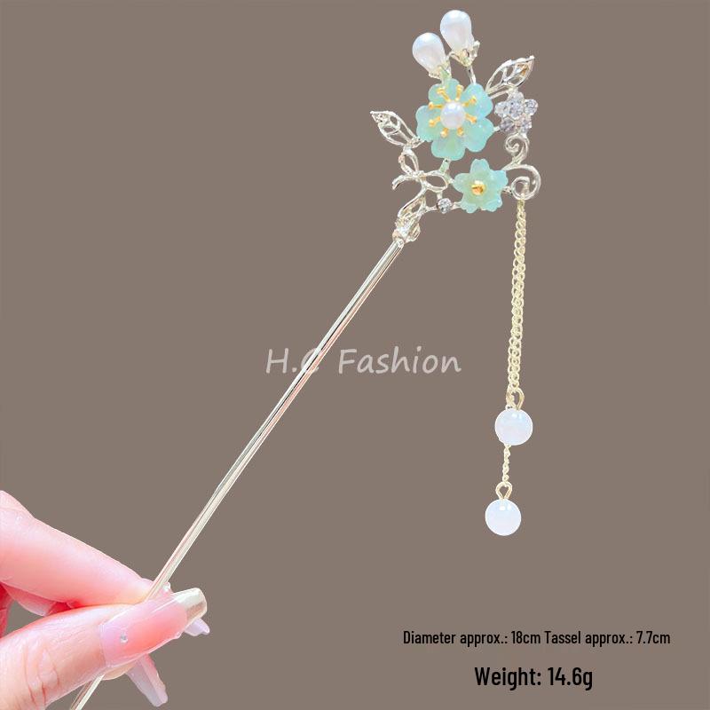 Cherry Blossom Tassel Hairpins: Elegant Hanfu Inspired Hair Accessories for Spring and Summer