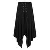 Women's  Casual Court Style Vintage Solid Color Irregular  Skirt
