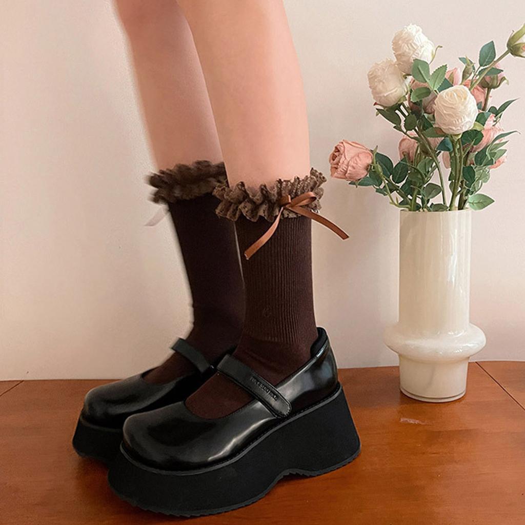 1 Pair Womens Summer Short Thin Socks Girls Sexy Cotton Lace Ruffle Style Socks Boat Socks Breathable Cute Lolitas Socks