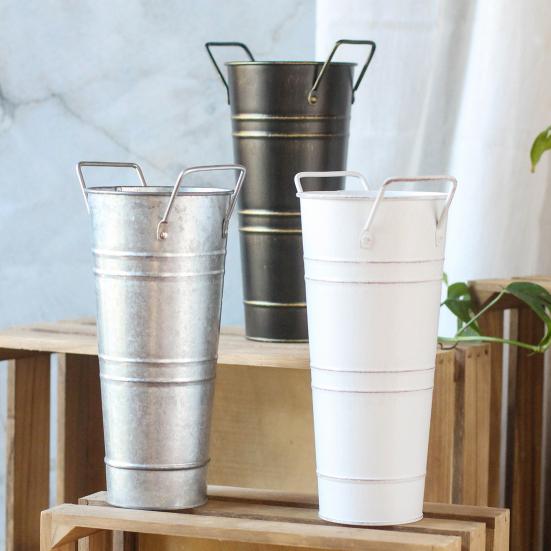 Decorative Umbrella Stand Retro Style Iron Art Flower Bucket Multipurpose Indoor Umbrellas Canes Organizer Entryway Organizer