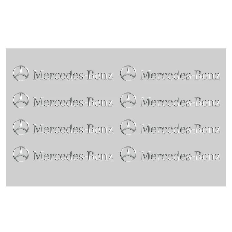 4/8Pcs For Mercedes Benz AMG GLC W205 W203 W204 W206 W220 W211 W201 3D Metal Car Interior Decoration Sticker Emblem Auto Styling