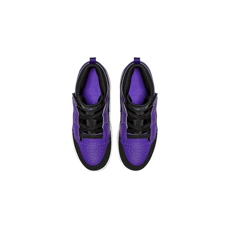 Jordan Air Jordan 1 Mid Alt Mid top Childrens Basketball Shoes Purple Black Children Aged 3 7 Years Old AR6351-051