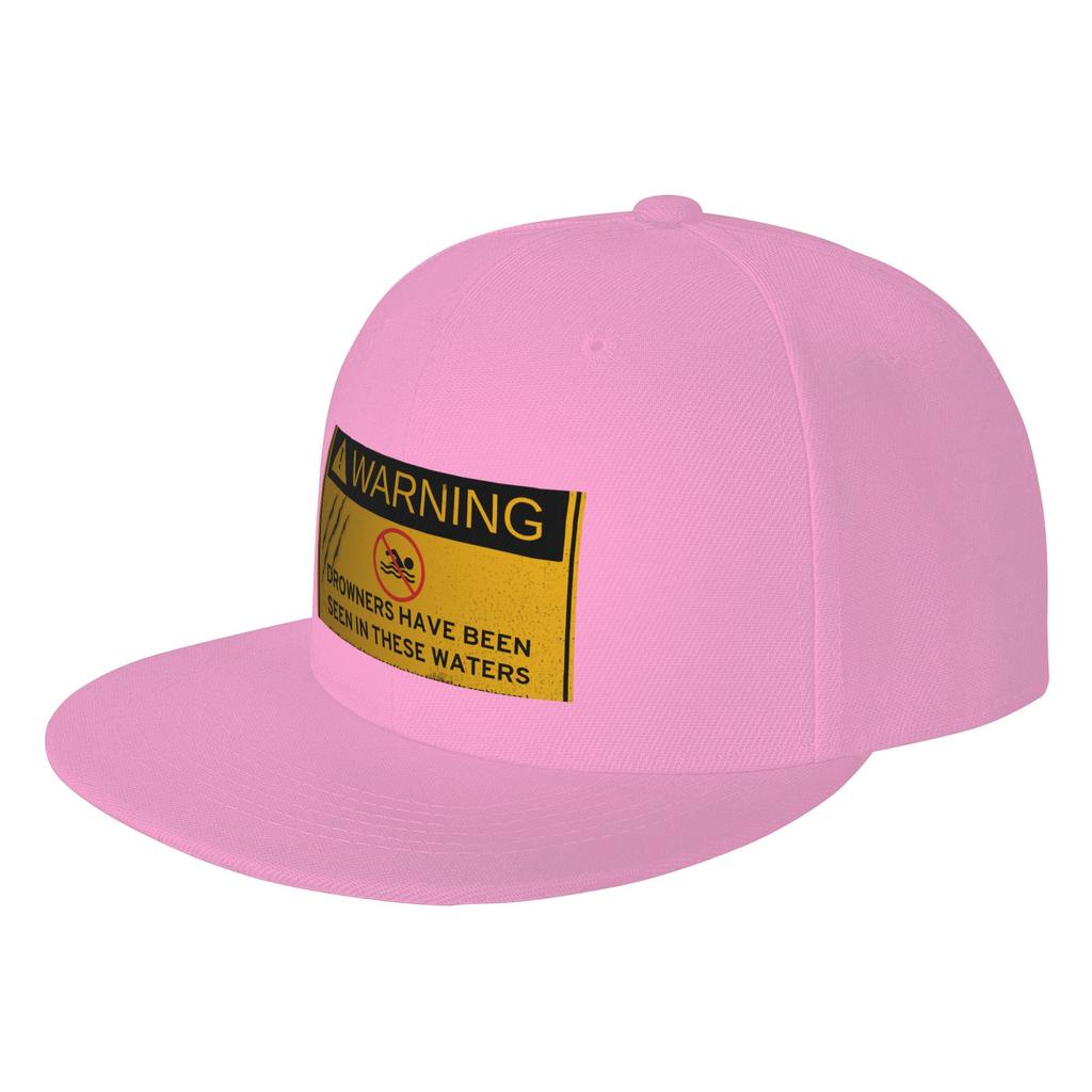 Fashion An Undead Glitch Drowner Warning Sign Flat Brim Sun Hat Japanese Minimalist Sports Visors