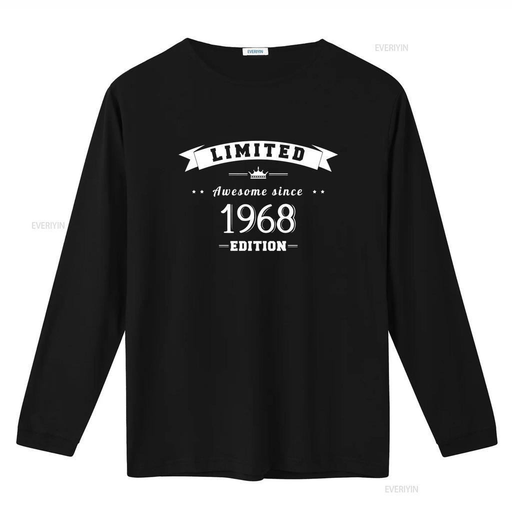 55th Birthday T Shirt Limited Edition Awesome Since 1968 100 Pre Shrunk Cotton vintage Washed Stylish Versatile graphic