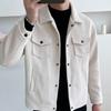 Internet Celebrity Men's Woolen Jacket Korean Version of the Trend Casual Ruffian Handsome Waffle New Top Autumn and Winter Tooling Jacket
