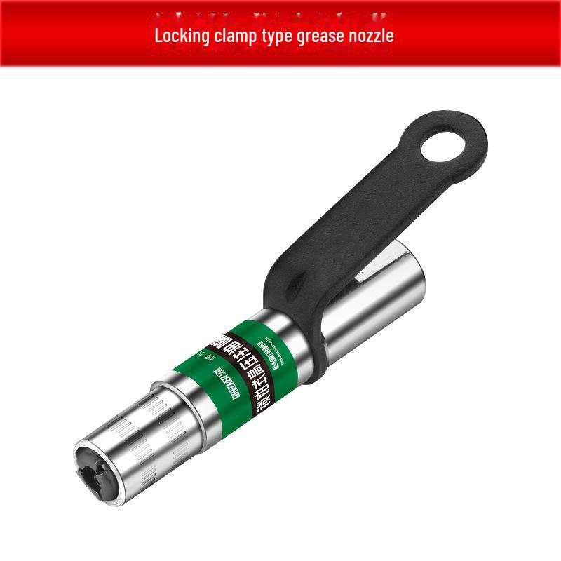 Green Forest High-Pressure Self-Locking Grease Gun Nozzle with Manual Lock Pliers