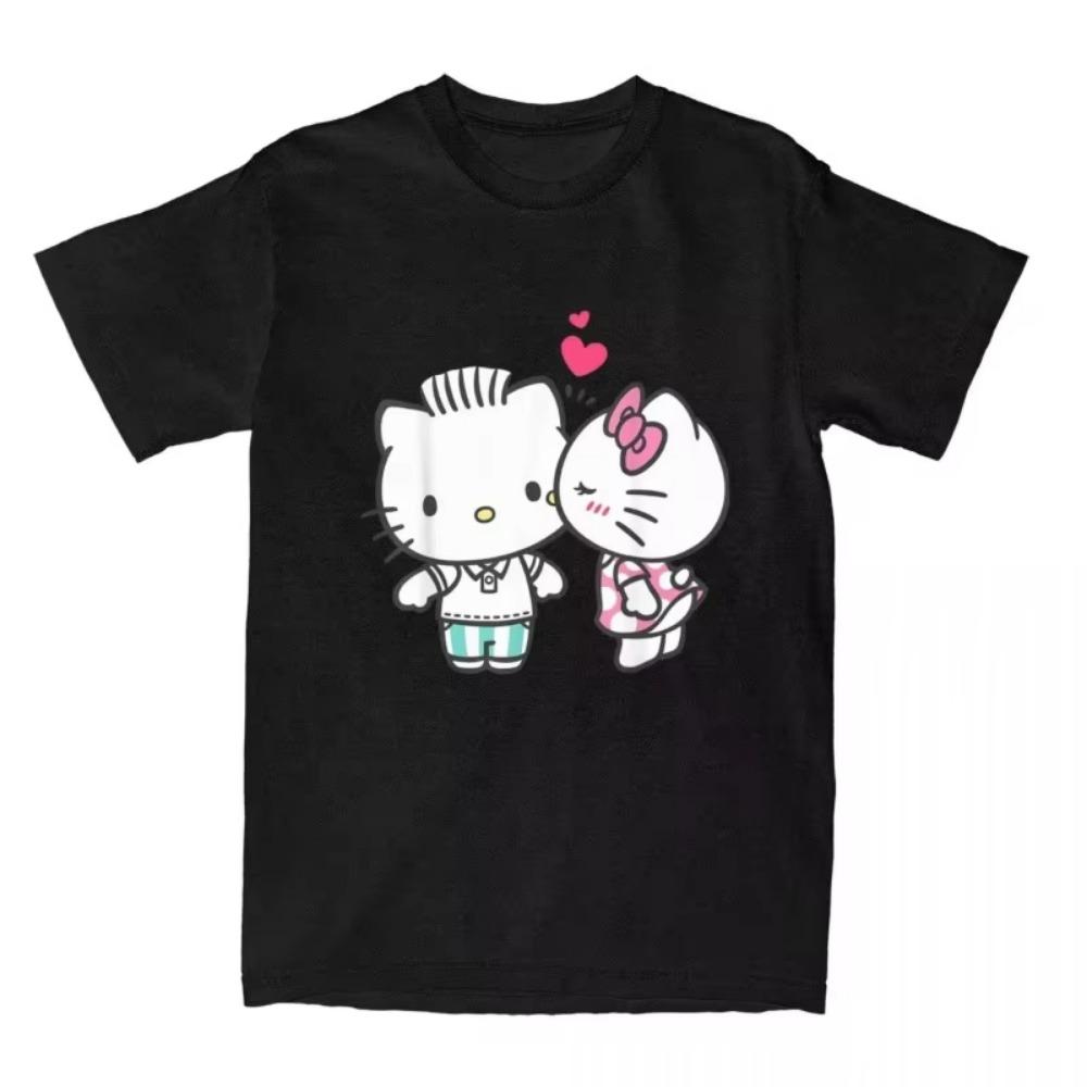 

Hello Kitty, Dear Daniel Valentine Printed Women s T-shirt, Humorous Shirt, Round Neck Short Sleeved Casual Streetwear S