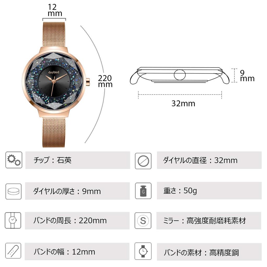 RORIOS Women's Fashion Starry Sky Watch, Sparkling Analog Watch with Popular Mesh Band, Perfect for Commuting and Dates