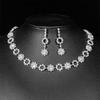 Luxury Rhinestone Necklace & Earring Bridal Set - High-End Wedding Jewelry Accessories