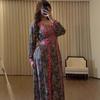 Spring 2026 European & American Printed Fashion Loose Women's Long-Sleeve Dress