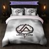 Linkin Park Print 3Pcs Bedding Set Duvet Cover With Two Pillowcases Soft Bed Linen For Household Bedroom