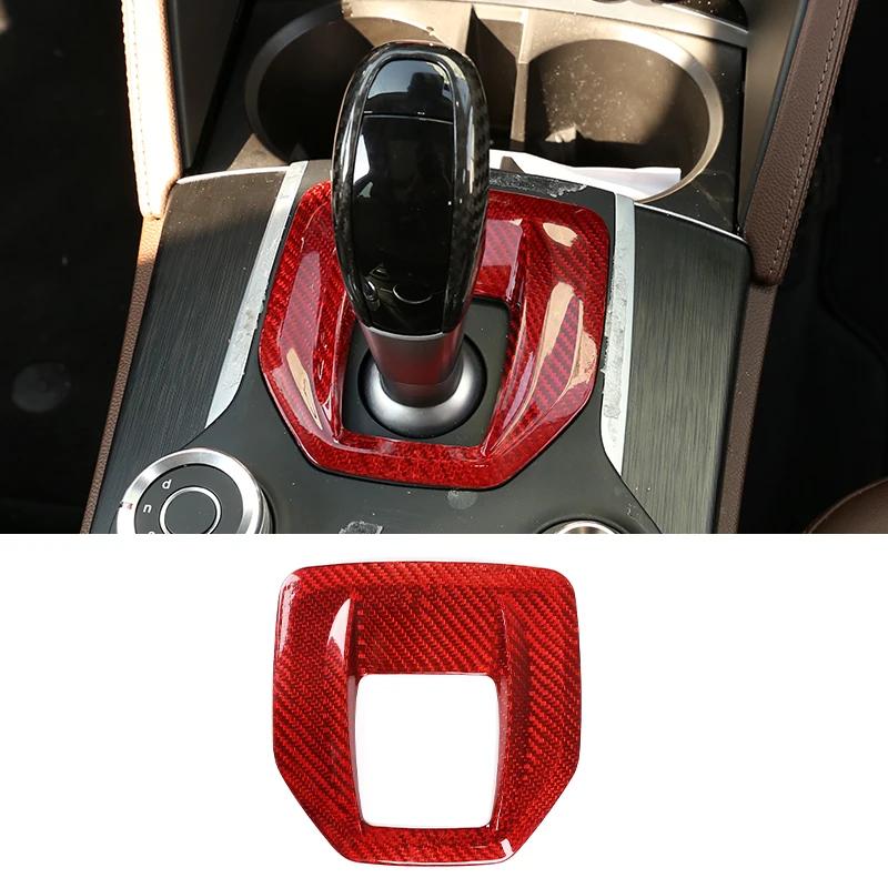 For Alfa Romeo Giulia 2017-2019 Real Carbon Fiber Car Center Console Gear Shift Panel Cover Trim Car Interior Accessories