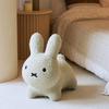 [Official] Ides Bruna Bonbon Fuwamoko Rabbit Gray | Fluffy and Cuddly Plush Toy for Ages 3+, Perfect Birthday Gift, Includes Air Pump