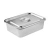 304 Stainless Steel Extra Large Deep Rectangular Self-Service Food Basin with Lid