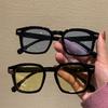 Korean Retro Women's Square Sunglasses with Stylish Rice Nail Design - Celebrity Style