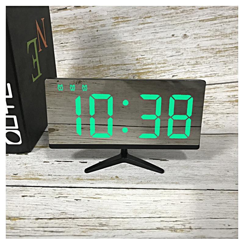 Creative Frameless Bedside Alarm Clock Personalized Clock Simple Electronic Clock Clock Mirror Clock External Power Supply