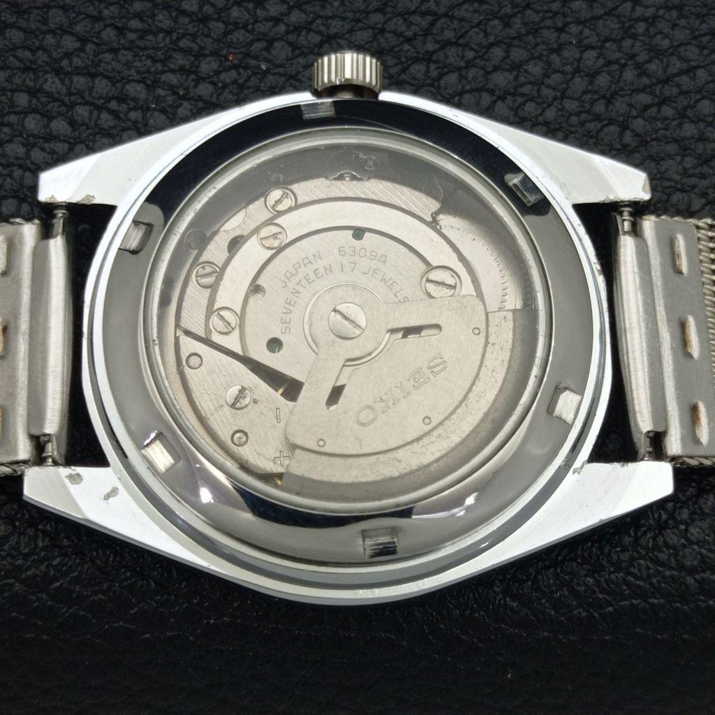 JAPAN SEIKO 5 AUTOMATIC MENS 6309A REFURBISHED RED COLOR DIAL WATCH a440302-4