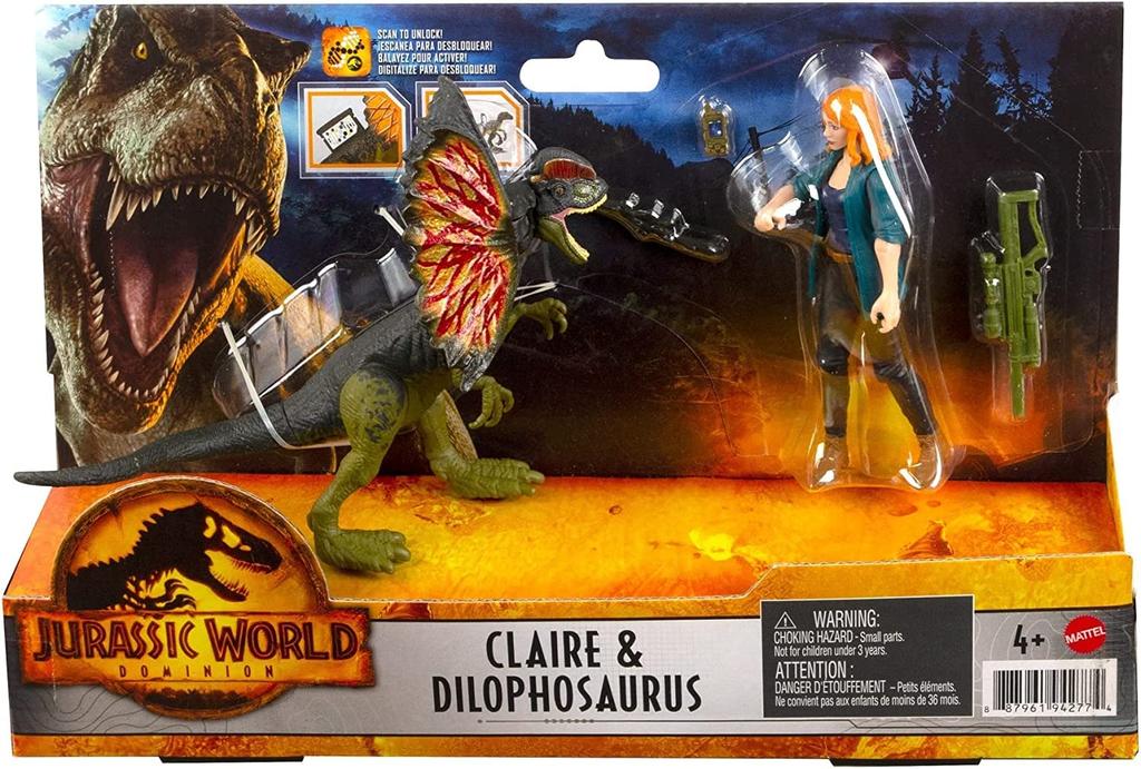 Jurassic World Dominion Claire and Dilophosaurus Human and Dino Pack Figure with Accessories [Parallel Import]