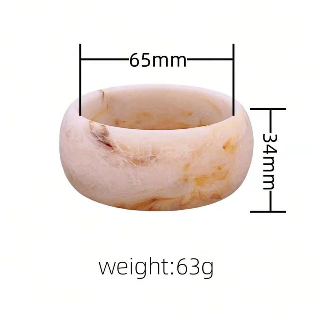 Süßes Überzogenes Gelee-Farbenes Dynamisches Acryl 34 mm Breites Armband aus Umweltfreundlichem Harz Runder Armreif
