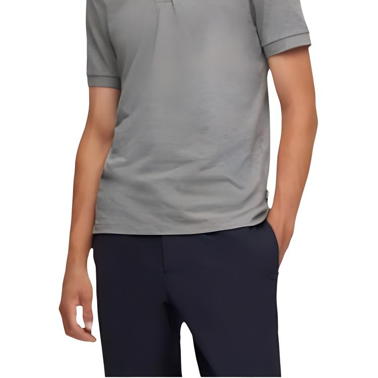 Boss Logo embroidered Mélange effect Organic cotton Polo Shirt 50468362-041