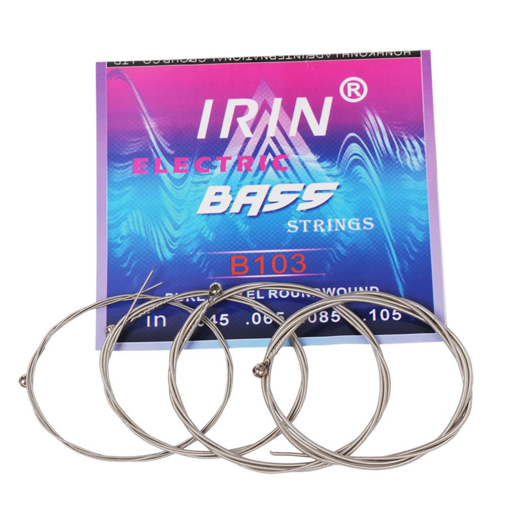 Pure Nickel 4 Set Strings 045 105 Inch Round Wound Heavy Duty Studio Grade Long Life