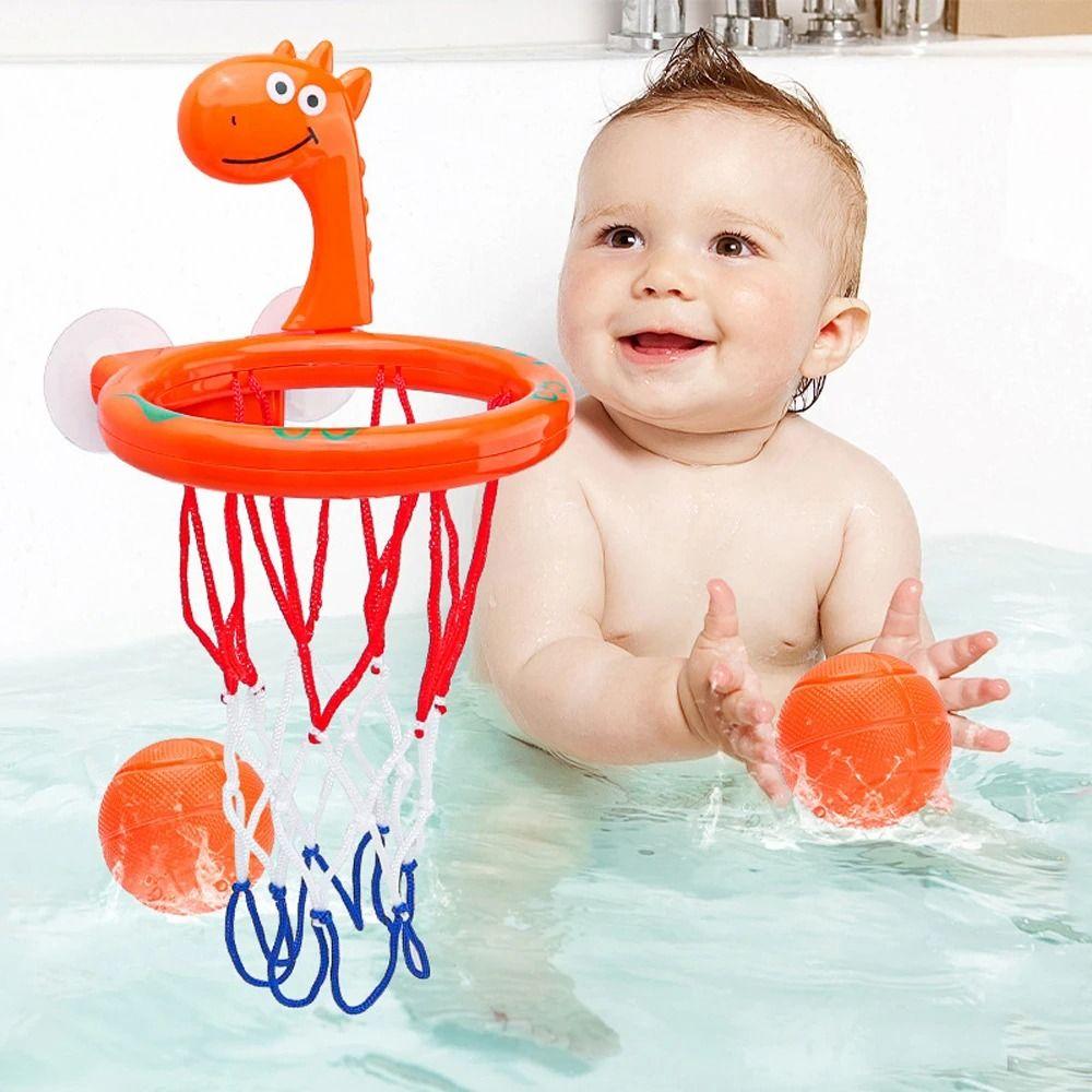 Suction Cup Shooting Basket Toys Shower Toys Bathtub Water Play Set Bath Basketball Hoop Bathroom