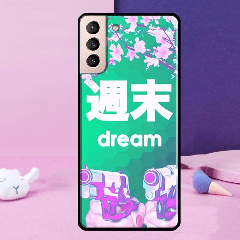 Vaporwave Glitch Anime Phone Case For Samsung Galaxy S25 S24 Ultra S9 S10 S20 S21 S22 Plus S23 FE S24 FE Cover