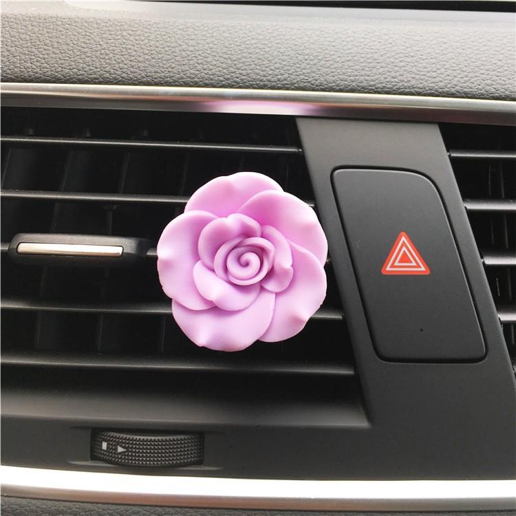 Car Perfume Clip Flower Air Outlet Car Air Freshener Peach Blossom Aroma Diffuser Car Decoration Accessories Fresh Air