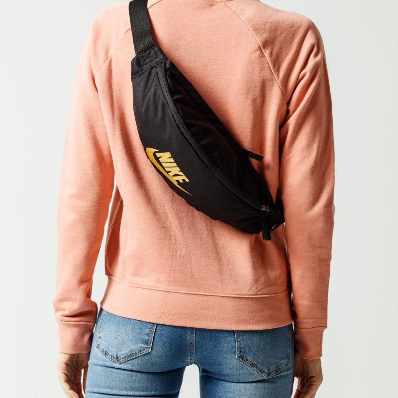 Nike Heritage Polyester Crossbody Bags Fanny Pack Regular Unisex Black Casual BA5750-011