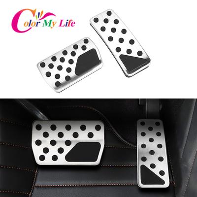 Color My Life Auto-Pedale für Jeep Grand Cherokee 2011–2016 AT, Edelstahl, Kraftstoff-Gas-Bremspedal-Pad-Schutz