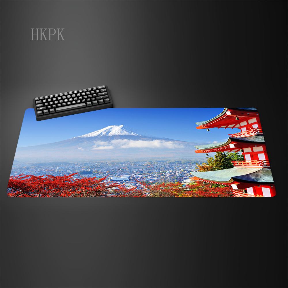 Pink Sakura Mouse Pad XXL Pc Gaming Office Mats Japanese Style Large Bonslip Base Desk Mat Art Rugs Laptop Gamer Table Cushi