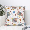 Dumbo Flying Elephantant Cartoon Pillowcase Polyester Cushion Cover Decor Circus Carnival Pillow Case Cover Home Square 45*45cm