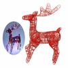 Christmas Deer Figurine with Led Light Night Lamp Decorative Crafts Props for Wedding Birthday New Year Photo Props