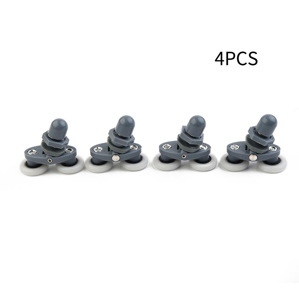 4x Twin Bathroom Shower Door Rollers Sliders Noise Free and Low Noise Sliding