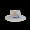 Fashionable Pure Wool Top Hat Webbing Feather-Embellished Sheep Felt Hat