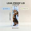 1 Stück stehender kurzbeiniger Dackel 750ml Farbe Kunststoff-Wasserflasche Auslaufsicherer Klappdeckel mit Strohhalm Für Sport Büro Zuhause