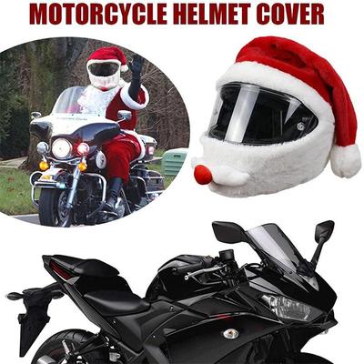 Motorradhelm Outdoor Weihnachts-Hut Verrückter Lustiger Weihnachtsmann Motorradhelm-Abdeckung Weihnachtsdekoration Helm