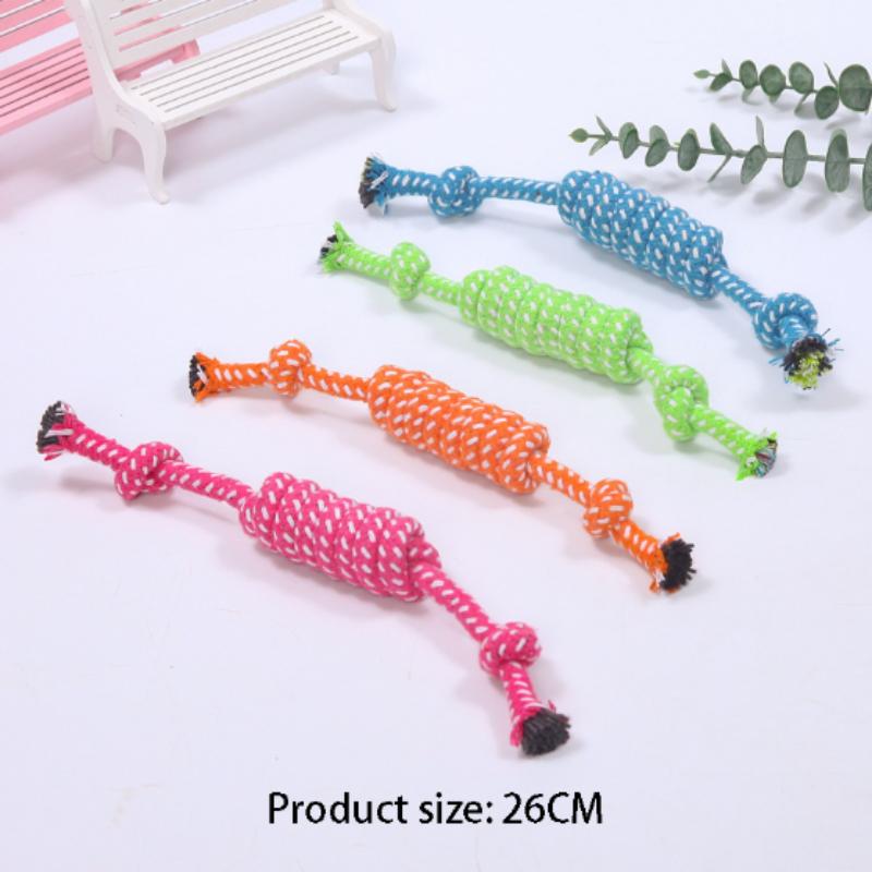 

Mini Dog Toys Interactive Cotton Rope Chew Ball Toothbrush Puppy Toy for Teething Large Small Dogs Pet Accessories 1Pc Random Color
