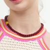 BONBEAU 8mm exotic color glass ball Necklace Czech glass 8mm ball bead necklace 4 colors