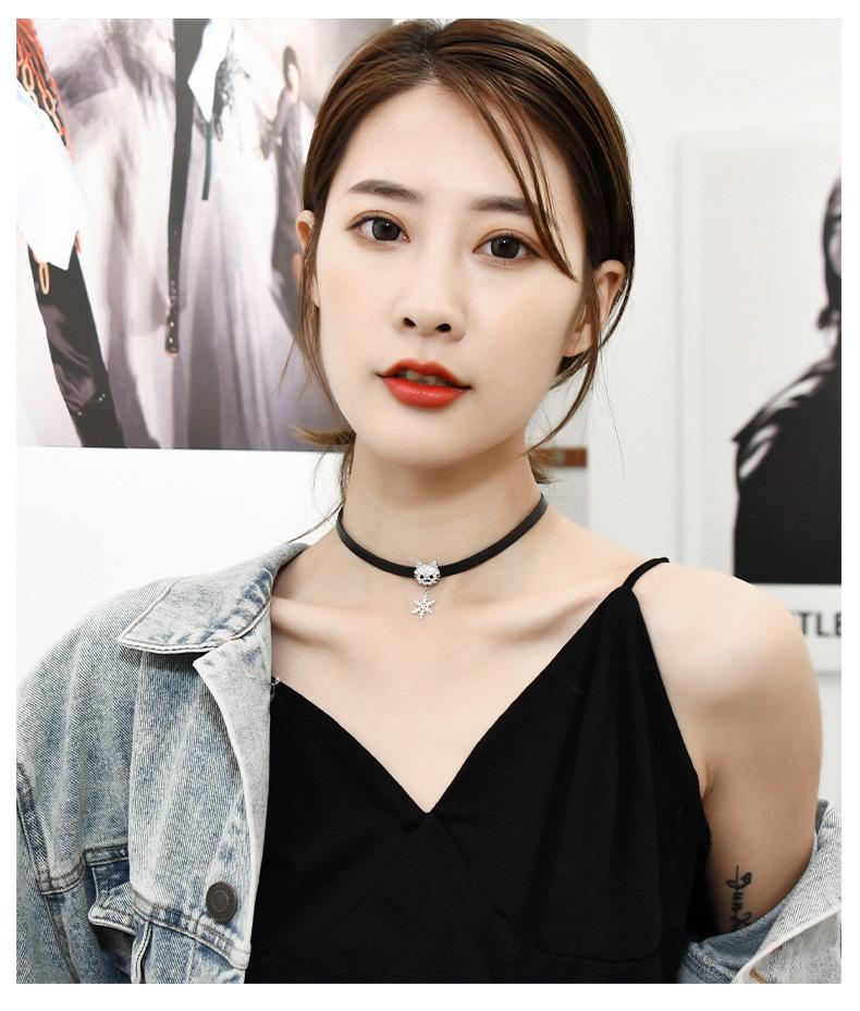 Choker Neckchain Collar Black Sexy Neckband Collar Chain Female Fashion Personality Street Fashion Jewelry