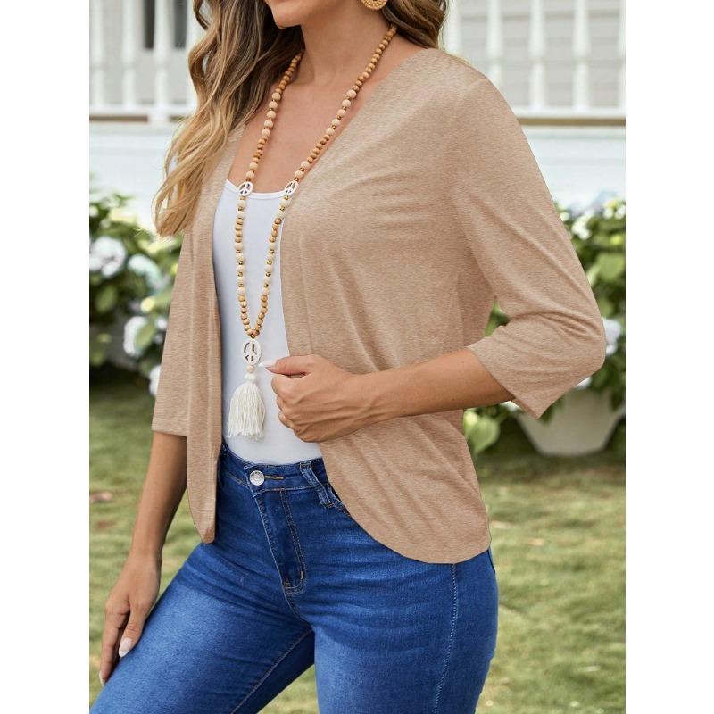 YYFS Damenmode, lässig, einfarbig, bedruckt, Herbst und Winter, langärmelig, Jacken und Mäntel