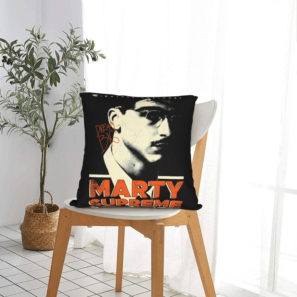 Marty Supreme Film Square Pillow Cases Ping Pong Cushion Covers Custom Polyester Decorative Pillowcover For Seat 45*45Cm