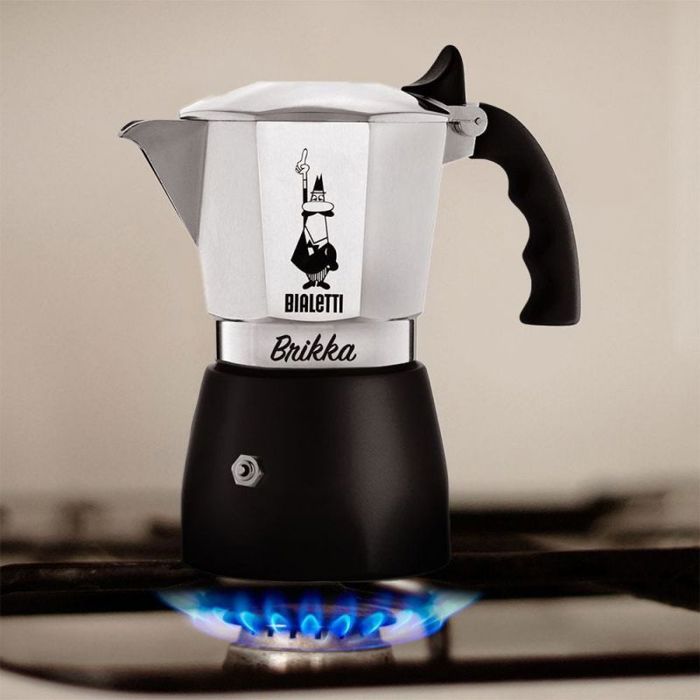 Moka Pot - BIALETTI - Brikka - 0.17 L - Aluminum - Black