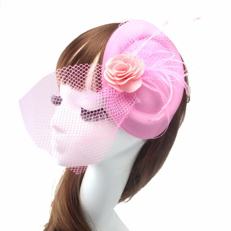 Elegante Dame Top Net Mesh lkäfig Schleier Feder Fascinator Haarnadel HutYT Elegante Dame Top Net Mesh lkäfig Schleier Feder Fascinator Haarnadel HutYT